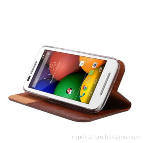 PU Stand Case for Motorola Moto E With Card Slot
